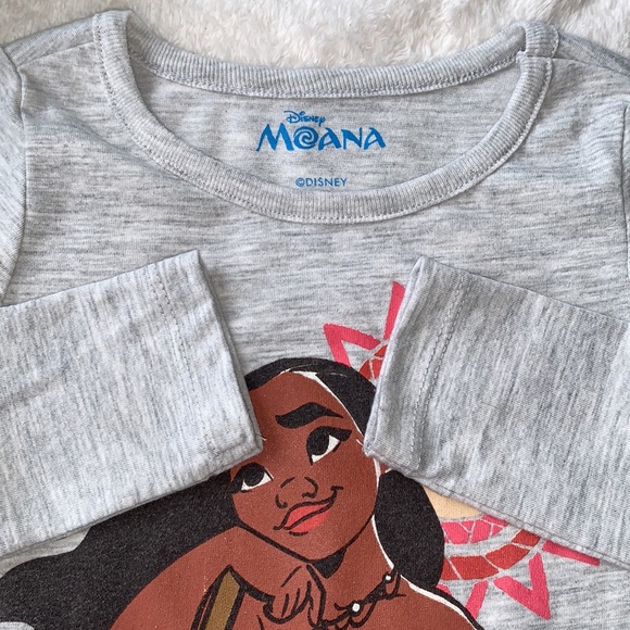 Disney Moana 4 Gray Long Sleeve T-shirt EUC - Picture 6 of 8
